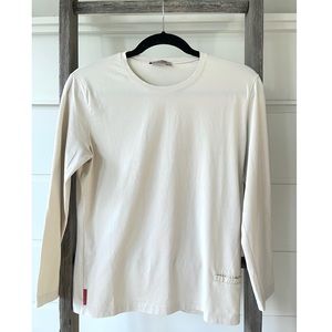 Vintage Prada Tee with Pocket and Red Tab